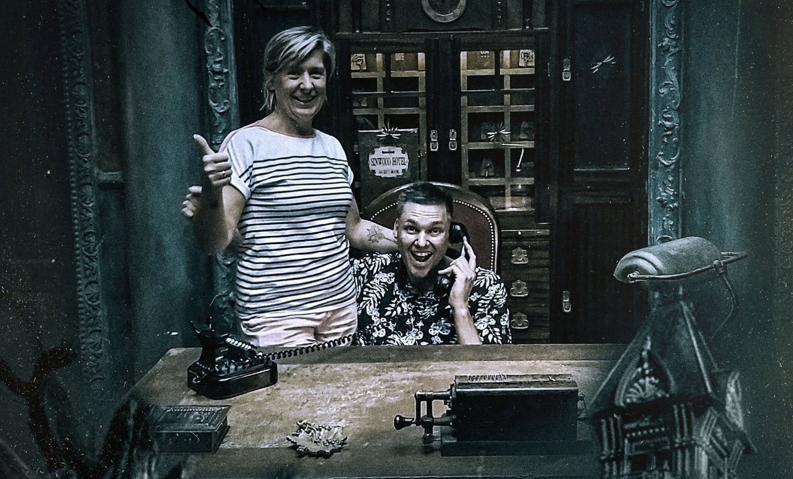 Stefan en partner in een escape room